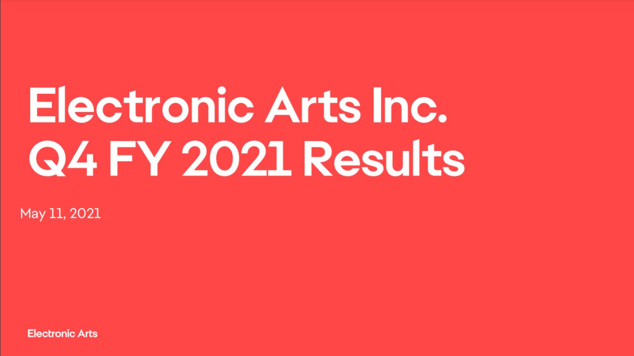 Electronic Arts Reports Q4 and FY21 Financial Results